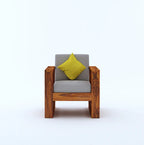 Rjart Lurid Sheesham Single Seater Sofa - 3 Years Warranty