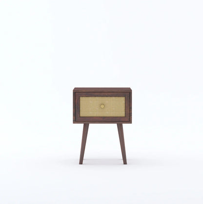 Cayden Sheesham One Drawer Bedside Cane - 3 Years Warranty