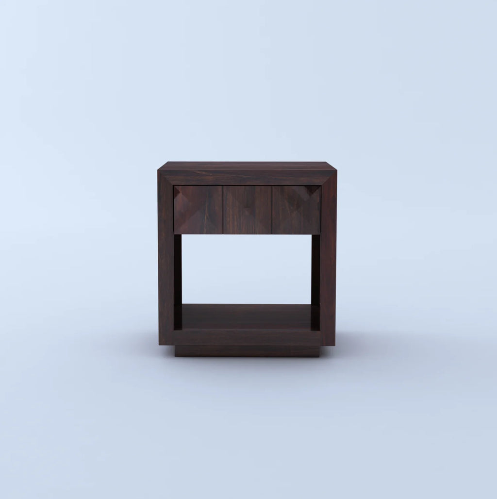 Treso Solid Sheesham Wood Bedside Table - 3 Year Warranty