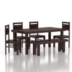 Verlina Solid Sheesham Wood 6 Seater Dining Table Set - 3 Years Warranty