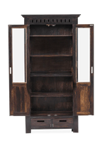 Rjart Solid Wood Kuber Bookcase With Glass Doors