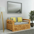 Rjart Italian Sheesham Two Seater Sofa - 3 Years Warranty