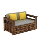Rjart Italian Sheesham Two Seater Sofa - 3 Years Warranty