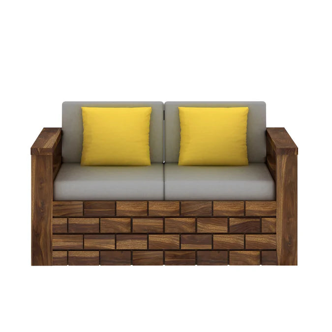 Rjart Italian Sheesham Two Seater Sofa - 3 Years Warranty