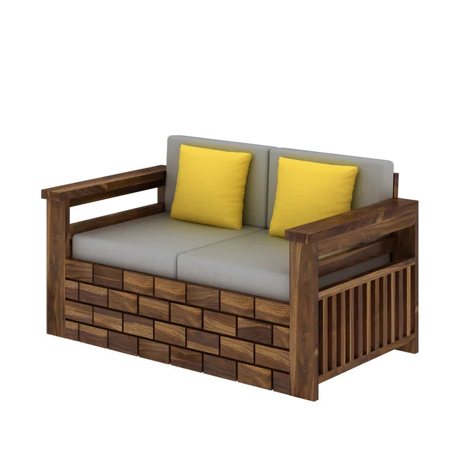 Rjart Italian Sheesham Two Seater Sofa - 3 Years Warranty
