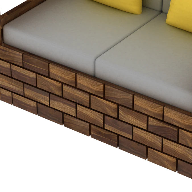 Rjart Italian Sheesham Two Seater Sofa - 3 Years Warranty