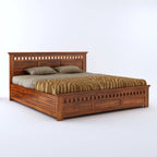 Savora Solid Sheesham Wood Bed With Box Storage - 3 Years Warranty