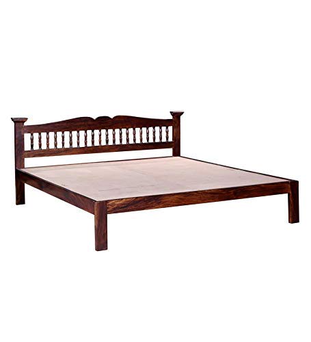 Wooden Bed Without Storage | Wooden Double Bed Cot Bed for Bedroom Furniture | Palang Double Bed for Hotels | Solid Sheesham Wood