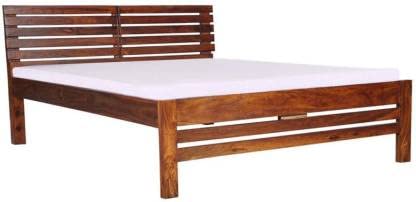 Wooden Bed Without Storage | Wooden Double Bed Cot Bed for Bedroom Furniture | Palang Double Bed for Hotels | Solid Sheesham Wood