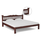 Wooden Bed Without Storage | Wooden Double Bed Cot Bed for Bedroom Furniture | Palang Double Bed for Hotels | Solid Sheesham Wood