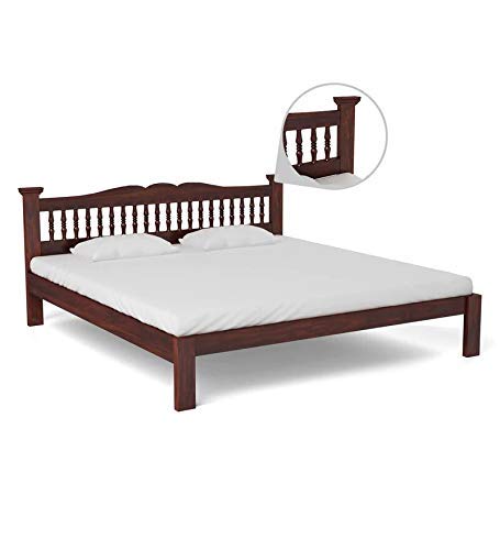 Wooden Bed Without Storage | Wooden Double Bed Cot Bed for Bedroom Furniture | Palang Double Bed for Hotels | Solid Sheesham Wood