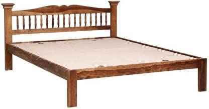 Wooden Bed Without Storage | Wooden Double Bed Cot Bed for Bedroom Furniture | Palang Double Bed for Hotels | Solid Sheesham Wood