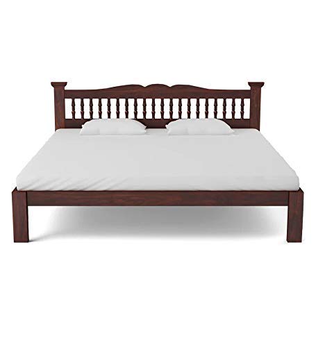 Wooden Bed Without Storage | Wooden Double Bed Cot Bed for Bedroom Furniture | Palang Double Bed for Hotels | Solid Sheesham Wood