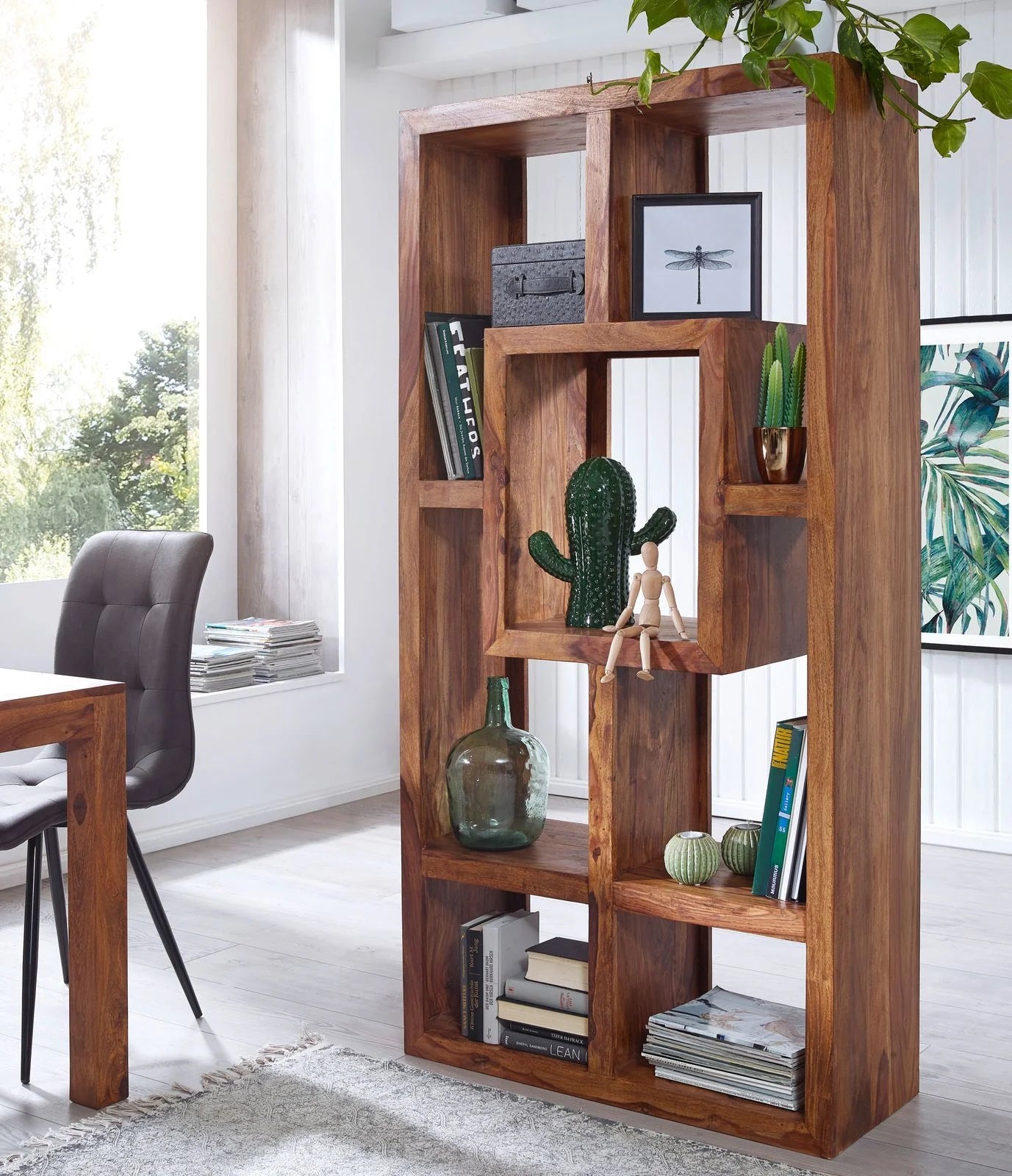 Rjart Solid Wood Multi-Unit Bookcase