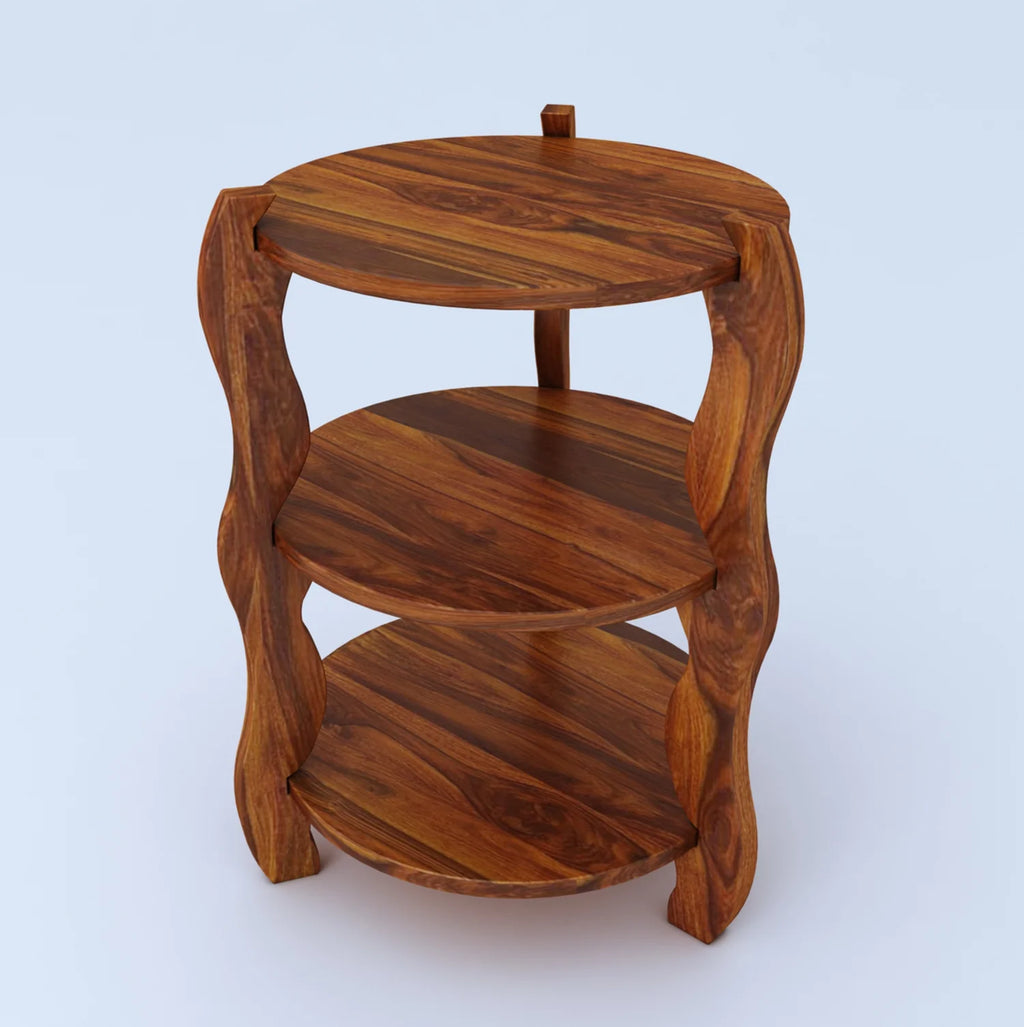 Zylin Solid Sheesham Wood Bedside Table - 3 Years Warranty