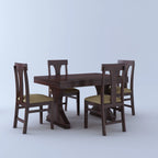 Aurelia Solid Sheesham Wood 4 Seater Dining Table Set - 3 Years Warranty