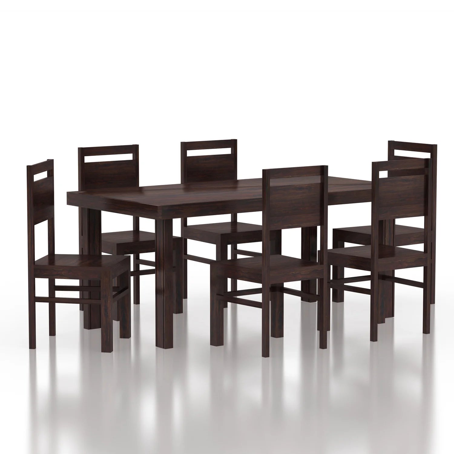 Verlina Solid Sheesham Wood 6 Seater Dining Table Set - 3 Years Warranty