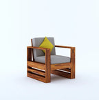 Rjart Lurid Sheesham Single Seater Sofa - 3 Years Warranty