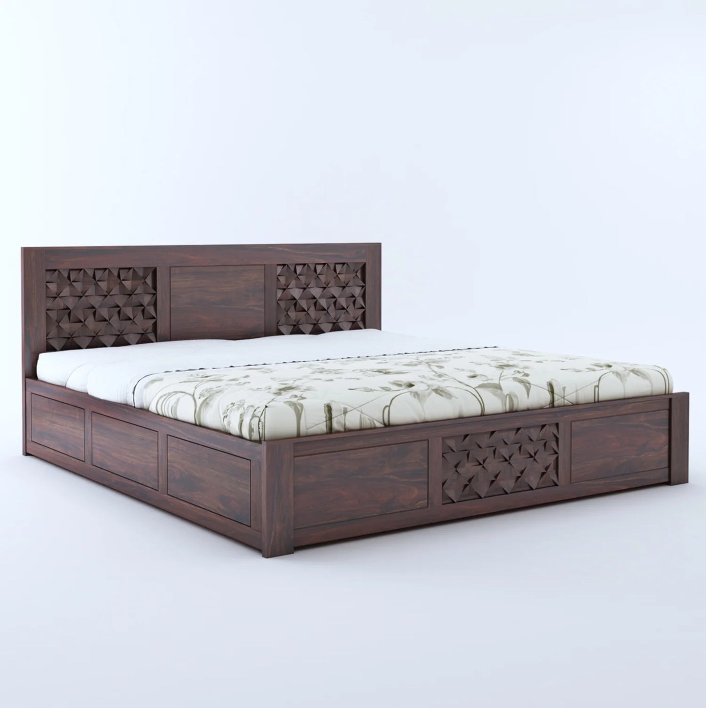 Tavon Sheesham Full Box Storage Bed - 3 Years Warranty