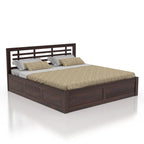 Lyon Solid Sheesham Wood Bed With Box Storage - 3 Years Warranty