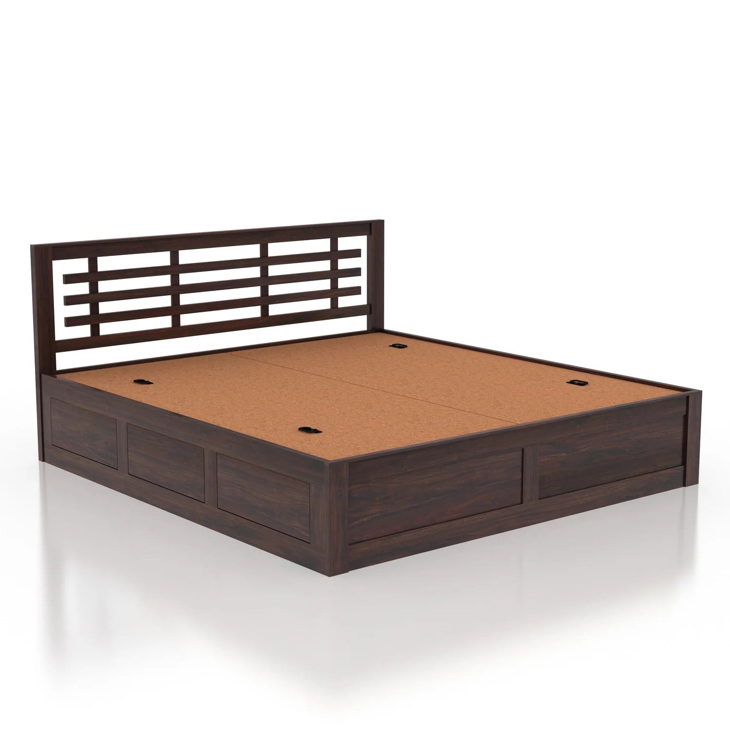 Lyon Solid Sheesham Wood Bed With Box Storage - 3 Years Warranty