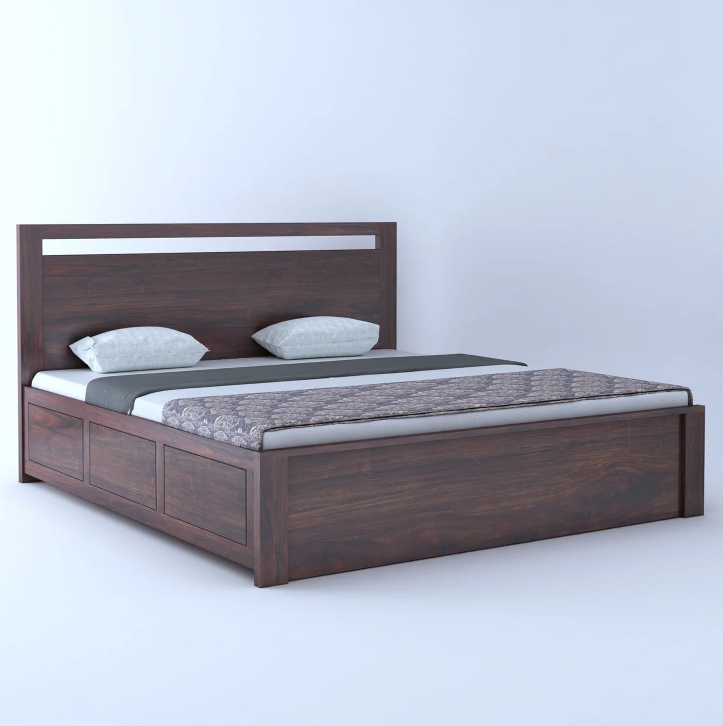 Verlina Sheesham Box Storage Bed - 3 Years Warranty