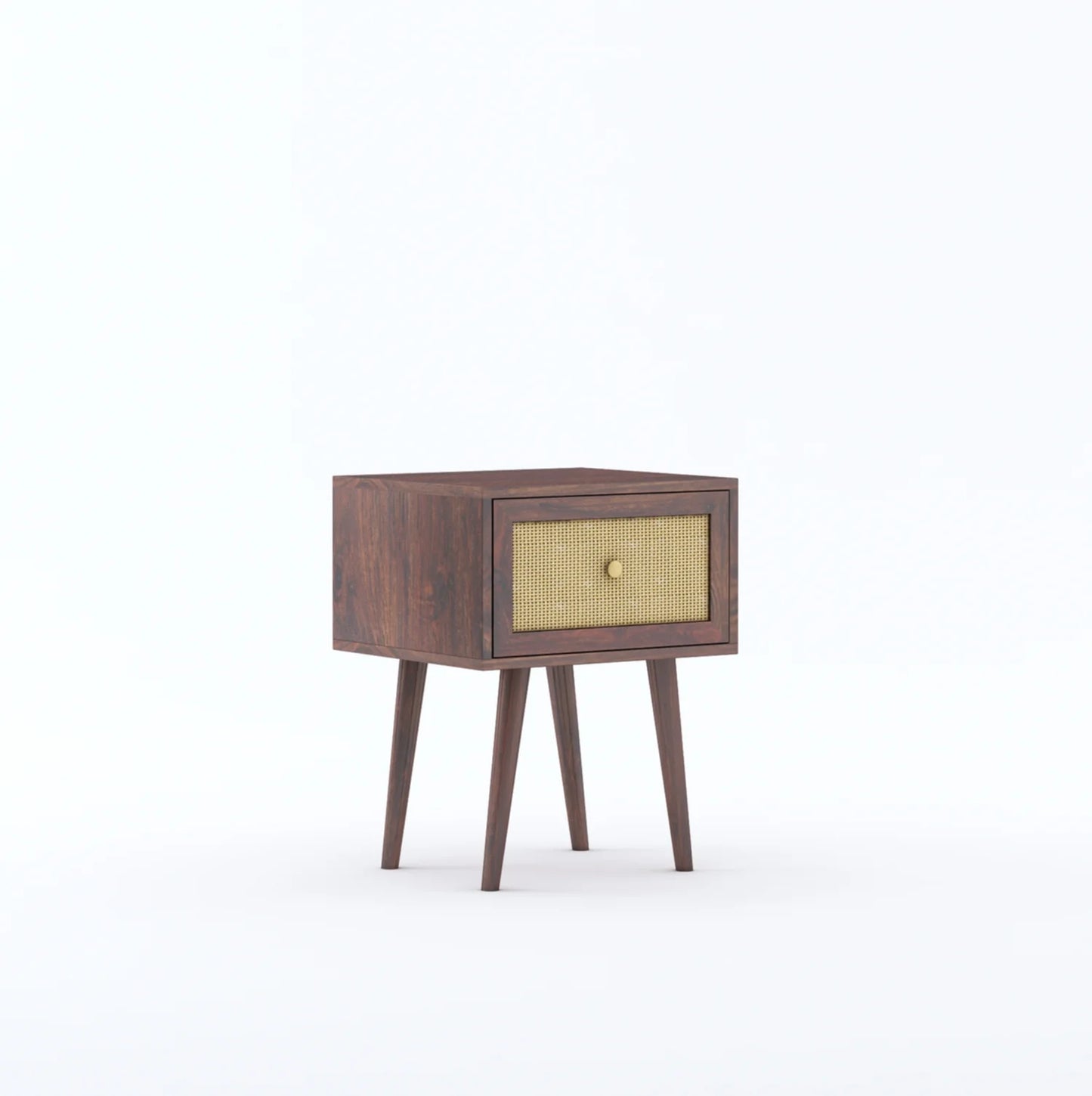 Cayden Sheesham One Drawer Bedside Cane - 3 Years Warranty