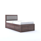 Narin Solid Sheesham Wood Single Bed With Box Storage - 3 Years Warranty