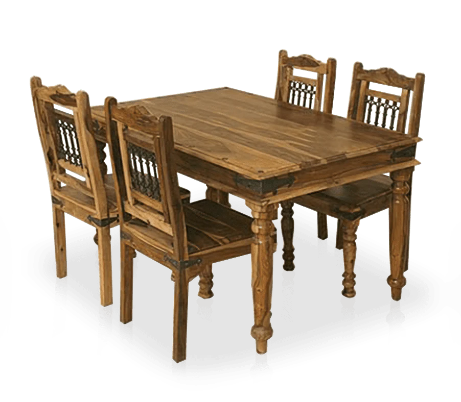 Rjart Solid Wood Jali Dining Set 6 Seater