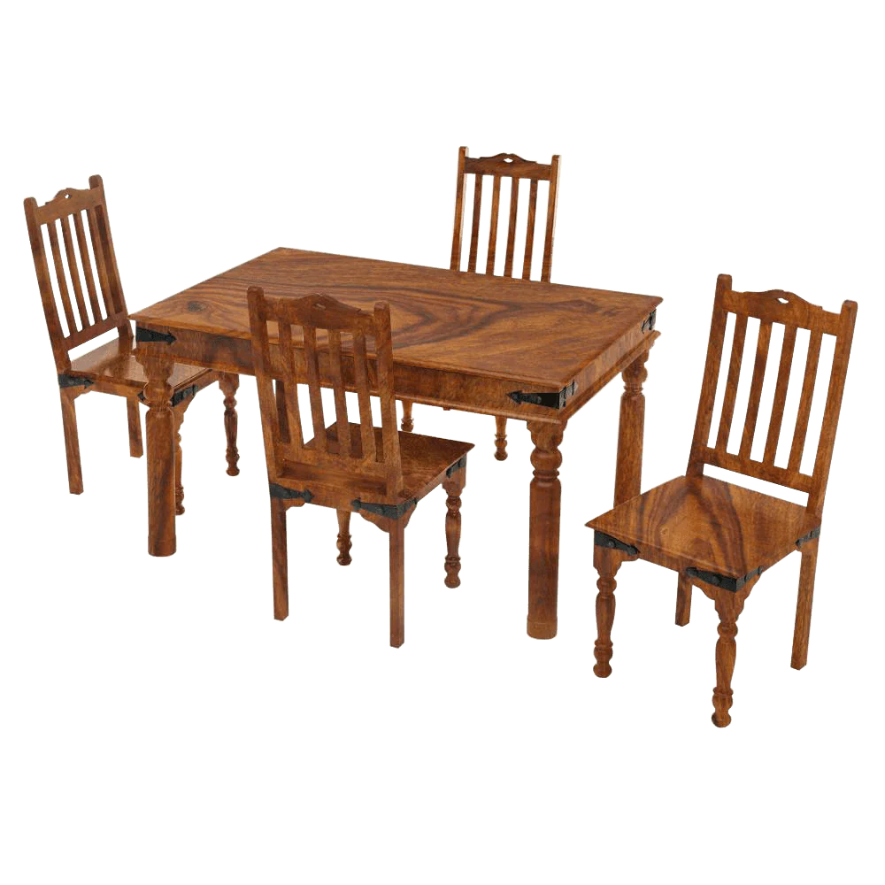 Rjart Solid Wood Dining Set With Bench