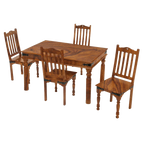 Rjart Solid Wood Dining Set With Bench