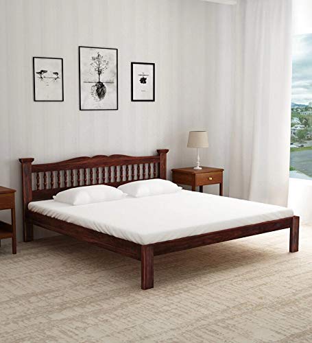Wooden Bed Without Storage | Wooden Double Bed Cot Bed for Bedroom Furniture | Palang Double Bed for Hotels | Solid Sheesham Wood