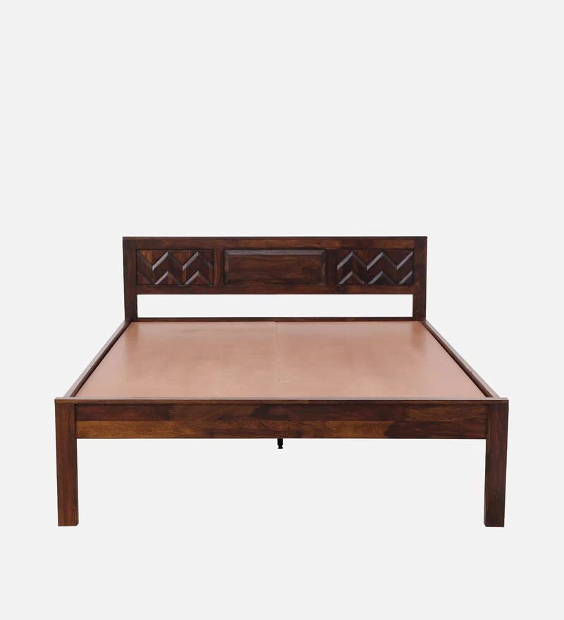 Wooden Bed Without Storage | Wooden Double Bed Cot Bed for Bedroom Furniture | Palang Double Bed for Hotels | Solid Sheesham Wood
