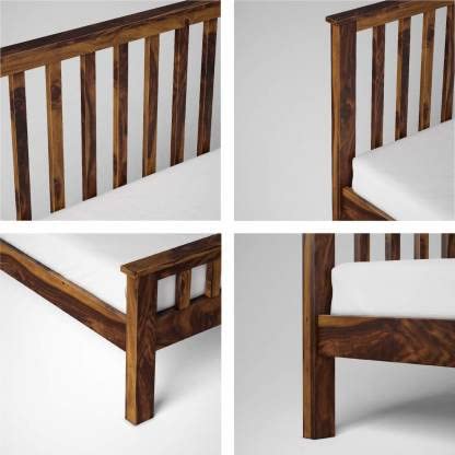 Wood Bed Without Storage | Wood Double Bed Cot Bed For Bedroom Furniture | Sheesham