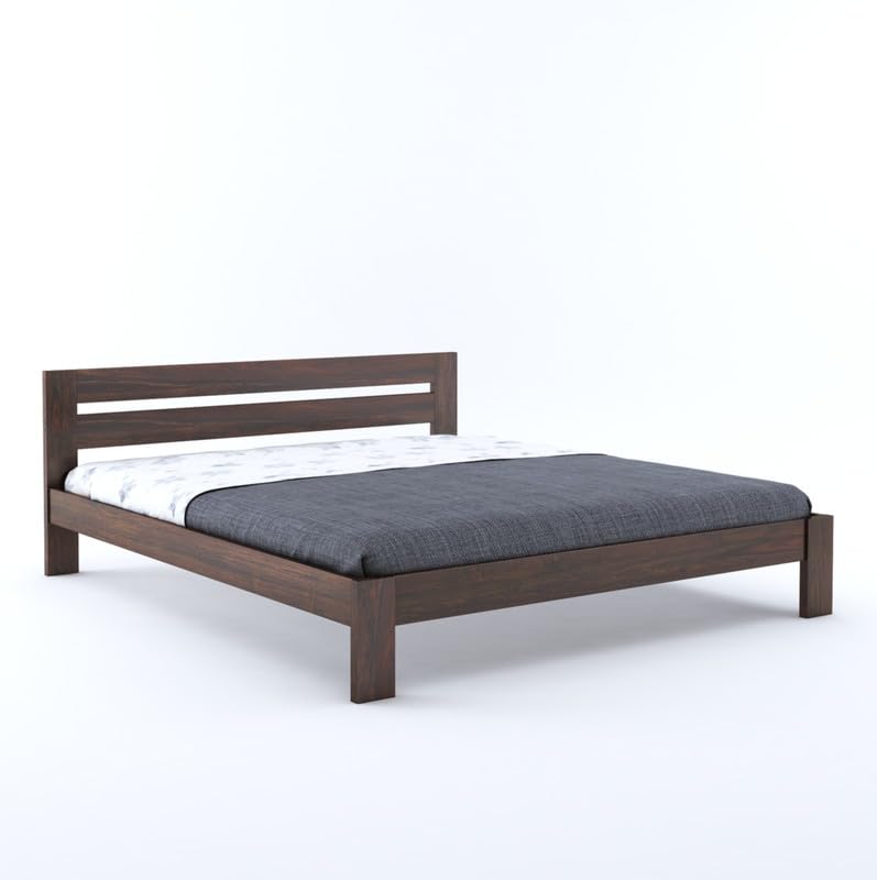 Wooden Bed Without Storage | Wooden Double Bed Cot Bed for Bedroom Furniture | Palang Double Bed for Hotels | Sheesham Wood
