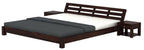 Solid Sheesham Wood Low Height Bed Without Storage | Wooden Double Bed | Low Floor/Lying/Rise/Level/Profile Cot Bed for Bedroom Furniture | Rosewood