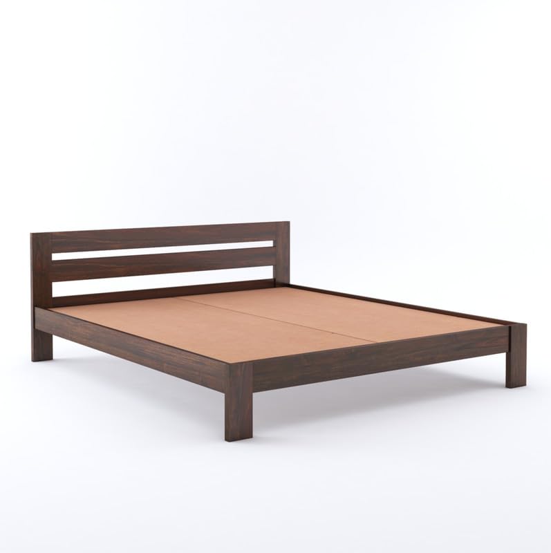 Wood Bed Without Storage | Wood Double Bed Cot Bed For Bedroom Furniture | Sheesham