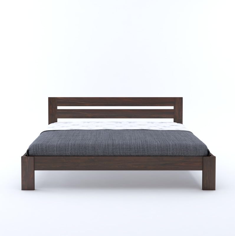 Wooden Bed Without Storage | Wooden Double Bed Cot Bed for Bedroom Furniture | Palang Double Bed for Hotels | Sheesham Wood