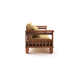 Rjart Sheesham 3 Seater Sofa With Side Pockets - 3 Years Warranty