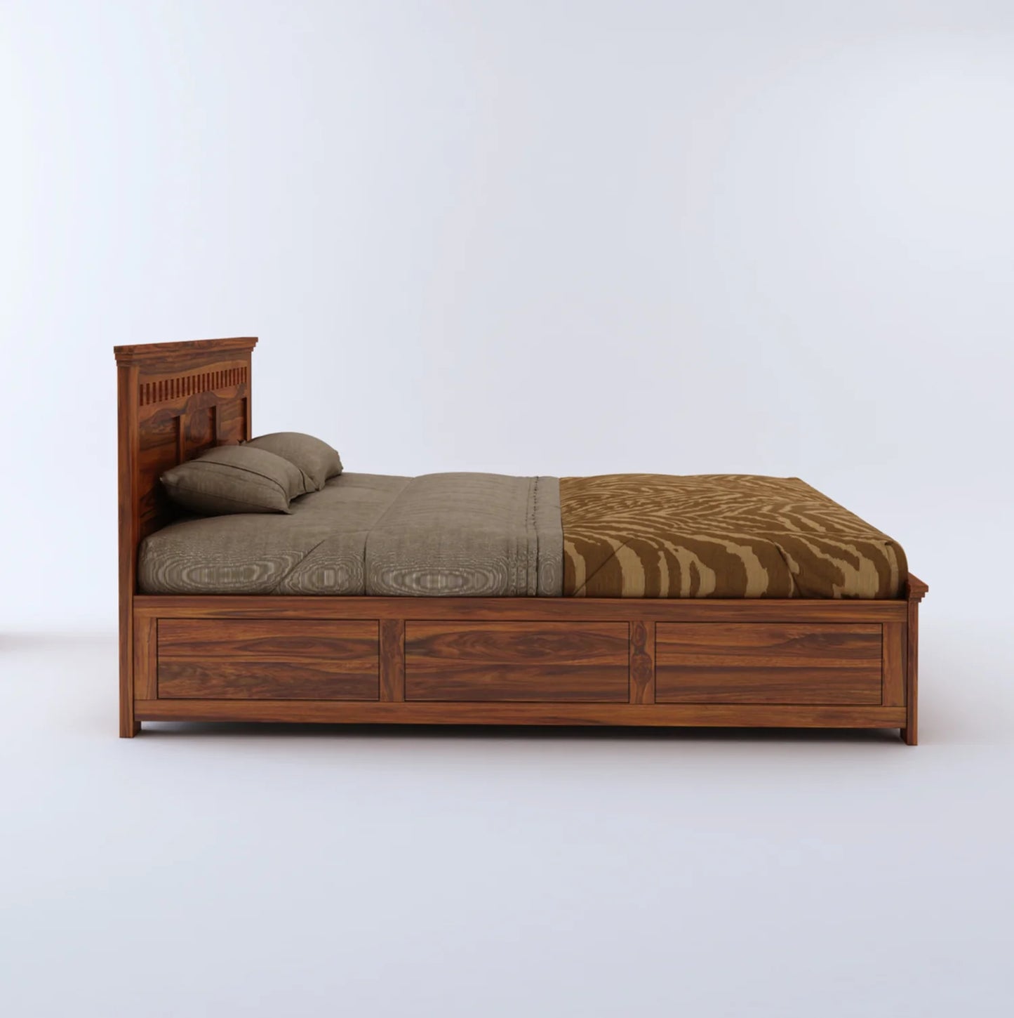 Savora Sheesham Bed With Box Storage - 3 Years Warranty