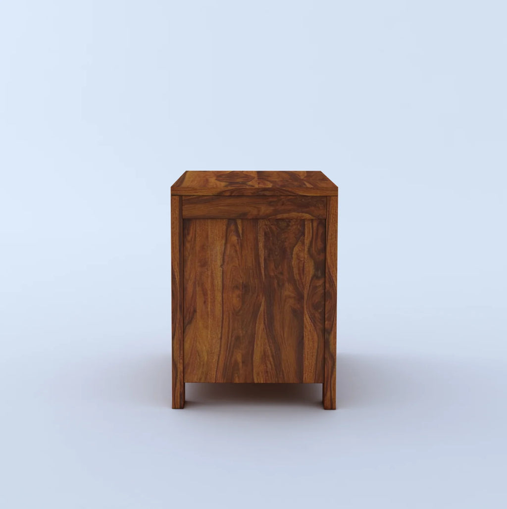 Vezzo Solid Sheesham Wood Bedside With One Drawer Storage - 3 Years Warranty
