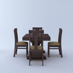 Aurelia Solid Sheesham Wood 4 Seater Dining Table Set - 3 Years Warranty