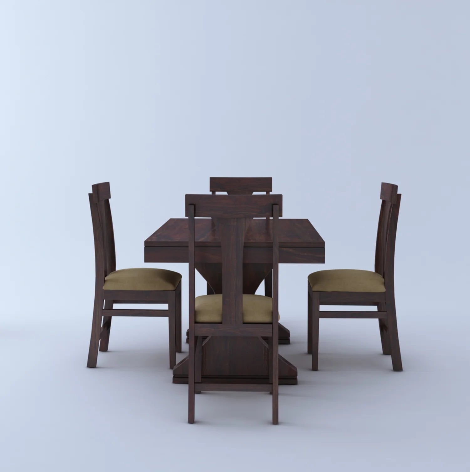 Aurelia Solid Sheesham Wood 4 Seater Dining Table Set - 3 Years Warranty