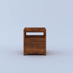 Kyron Solid Sheesham Wood Bedside Table With Two Drawer Storage -3 Years Warrantyx