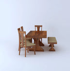 Aurelia Solid Sheesham Wood 6 Seater Dining Table Set - 3 Years Warranty