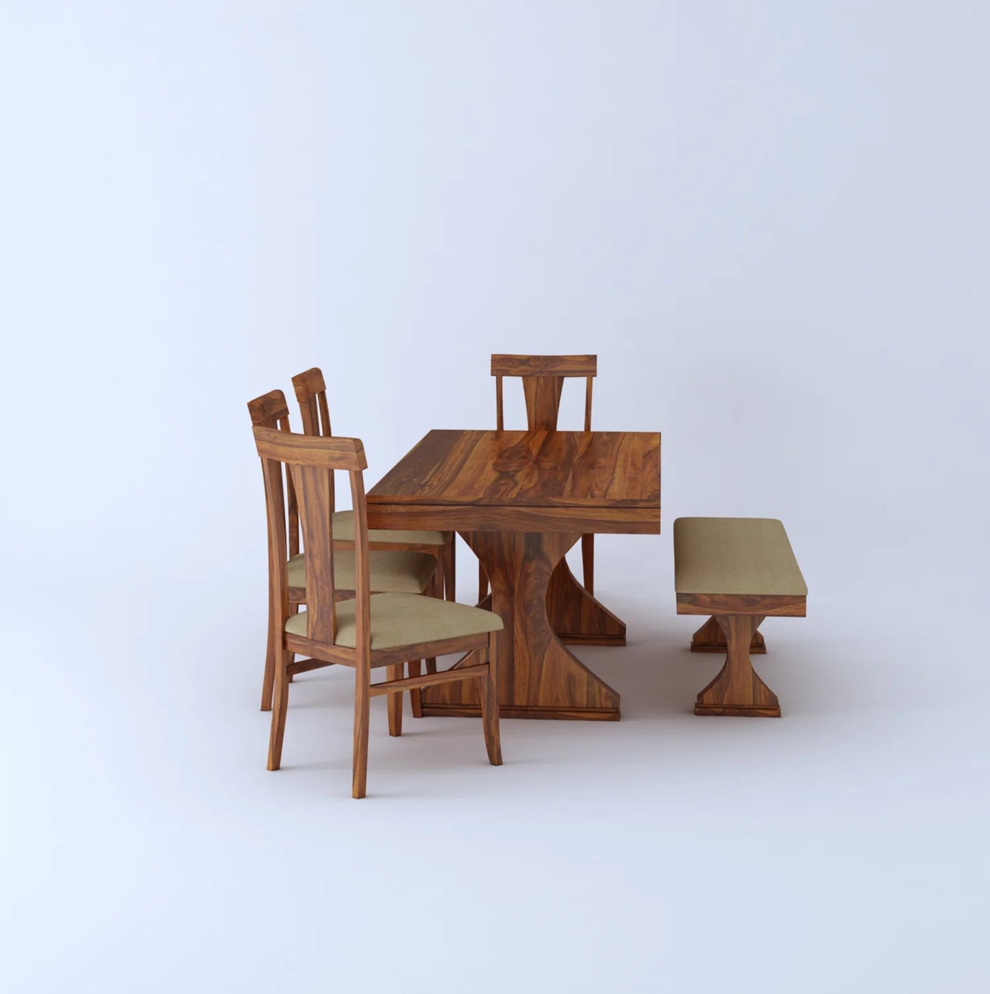 Aurelia Sheesham 6 Seater Dining Set - 3 Years Warranty