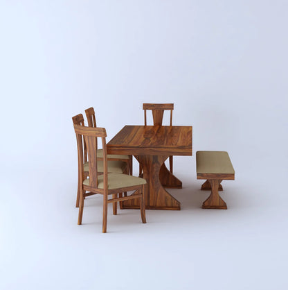 Aurelia Sheesham 6 Seater Dining Set - 3 Years Warranty