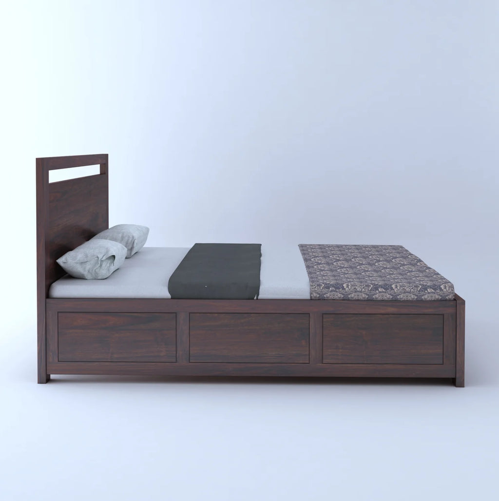 Verlina Solid Sheesham Wood Box Storage Bed - 3 years Warranty