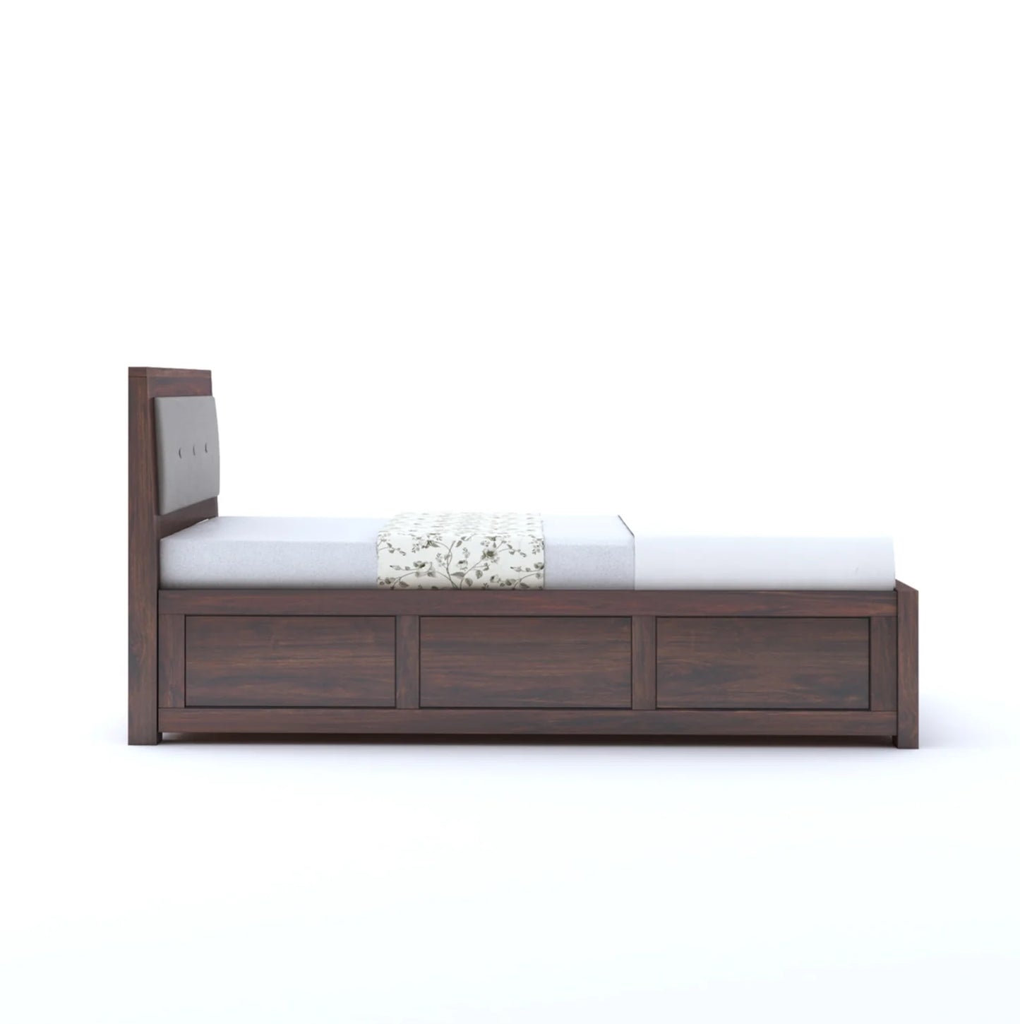 Narin Sheesham Single Bed With Box Storage - 3 Years Warranty