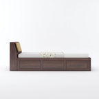 Imperial Solid Sheesham Wood Single Bed With Headboard and Box Storage - 3 Years Warranty